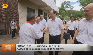 視頻丨毛偉明“七一”前夕走訪慰問黨員...